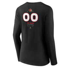 NHL Black Ottawa Senators Women's Personalized Name & Number Midfielder Long Sleeve V-Neck T-Shirt