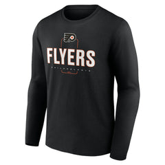 NHL Black Philadelphia Flyers Personalized Name & Number Midfielder Long Sleeve T-Shirt