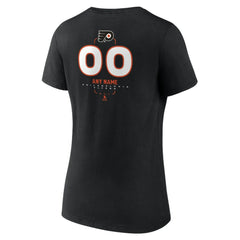NHL Black Philadelphia Flyers Women's Personalized Name & Number Midfielder V-Neck T-Shirt