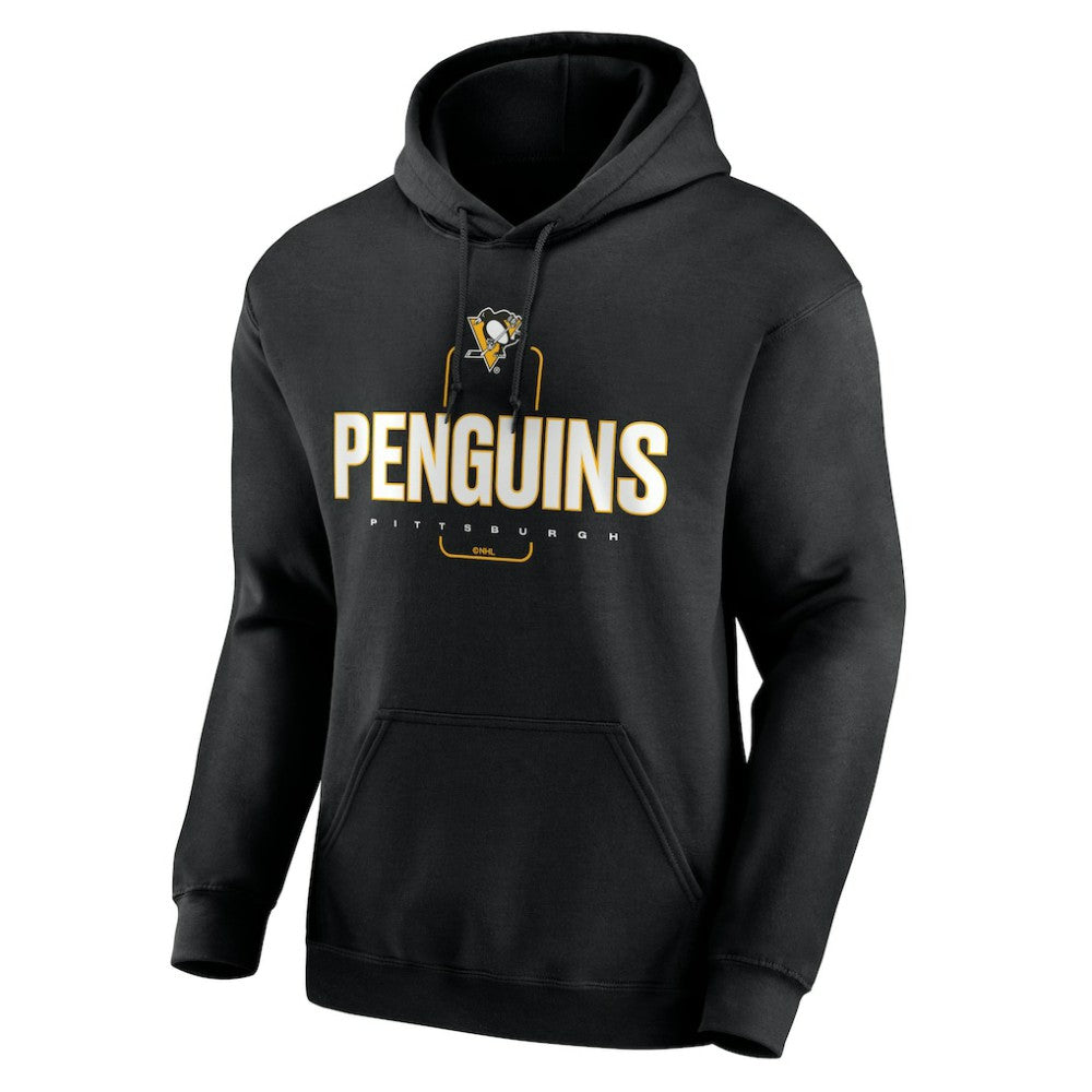 NHL Black Pittsburgh Penguins Personalized Name & Number Midfielder Pullover Hoodie
