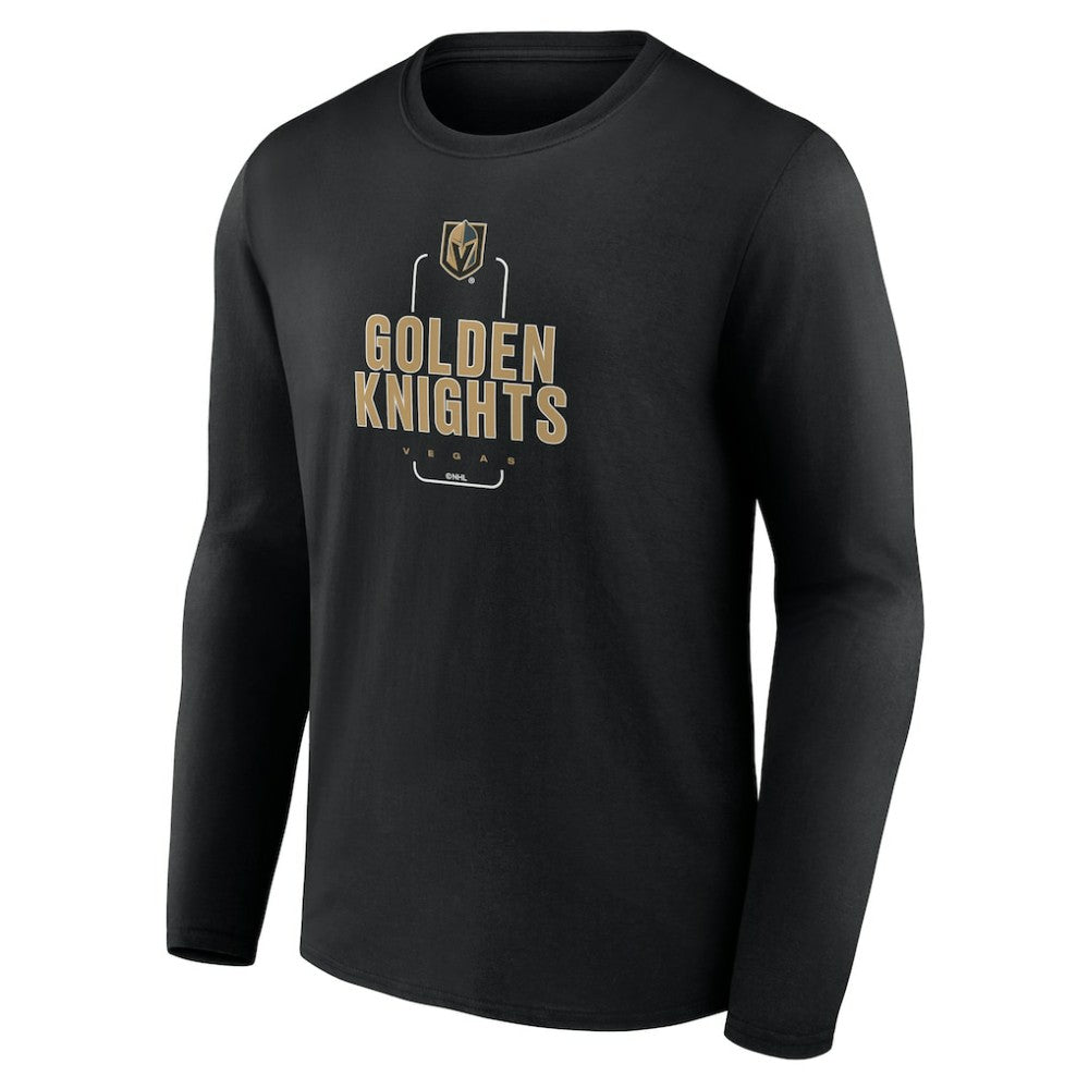 NHL Black Vegas Golden Knights Personalized Name & Number Midfielder Long Sleeve T-Shirt