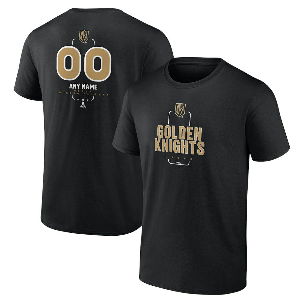 NHL Black Vegas Golden Knights Personalized Name & Number Midfielder T-Shirt