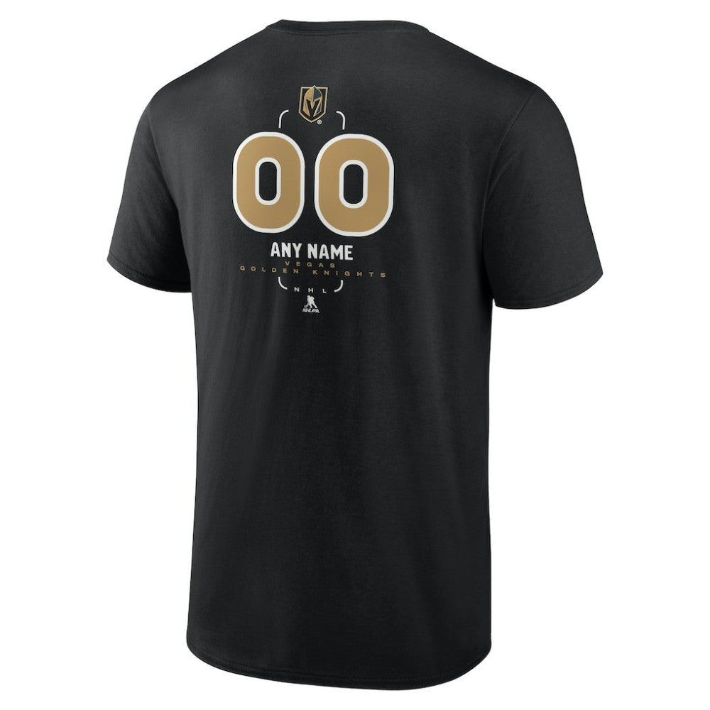 NHL Black Vegas Golden Knights Personalized Name & Number Midfielder T-Shirt