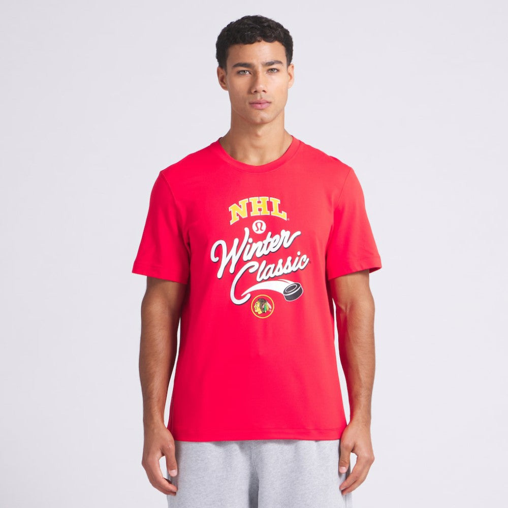 NHL True Red|True Red Chicago Blackhawks lululemon 2025 NHL Winter Classic Soft Jersey T-Shirt