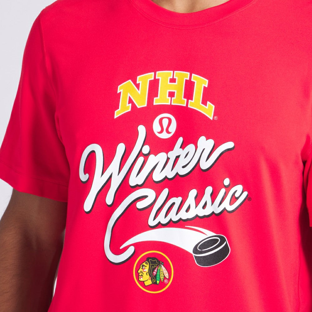 NHL True Red|True Red Chicago Blackhawks lululemon 2025 NHL Winter Classic Soft Jersey T-Shirt