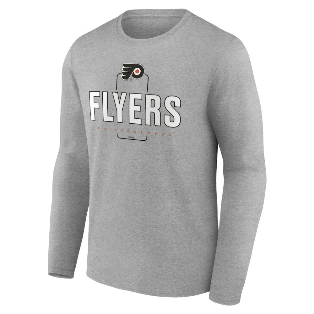 NHL Gray Philadelphia Flyers Personalized Name & Number Midfielder Long Sleeve T-Shirt