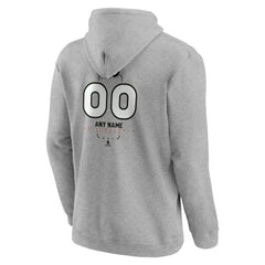 NHL Gray Philadelphia Flyers Personalized Name & Number Midfielder Pullover Hoodie