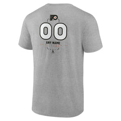 NHL Gray Philadelphia Flyers Personalized Name & Number Midfielder T-Shirt