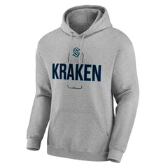 NHL Gray Seattle Kraken Personalized Name & Number Midfielder Pullover Hoodie