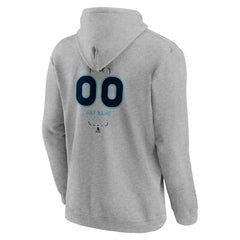 NHL Gray Seattle Kraken Personalized Name & Number Midfielder Pullover Hoodie