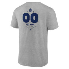 NHL Gray Toronto Maple Leafs Personalized Name & Number Midfielder T-Shirt