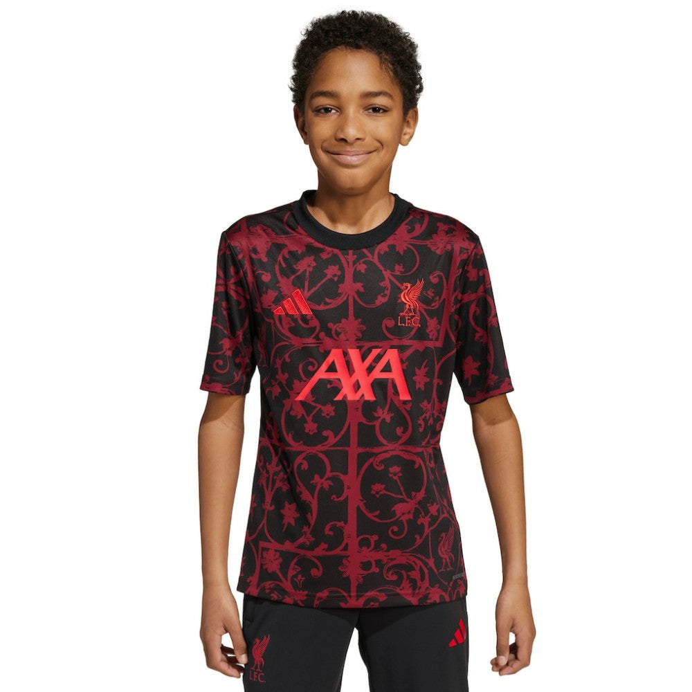 Liverpool Youth 2025/26 Pre-Match AEROREADY Top - Adidas Black