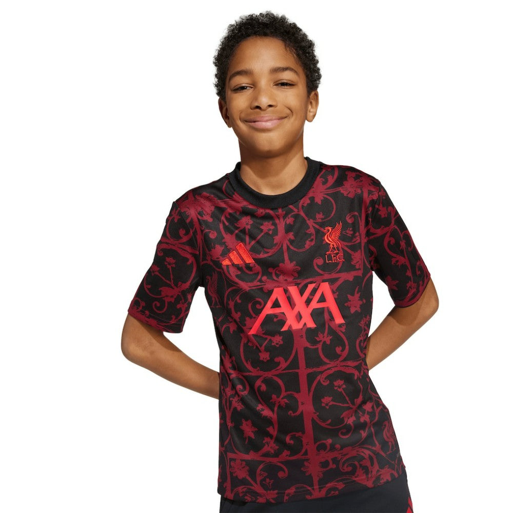 Liverpool Youth 2025/26 Pre-Match AEROREADY Top - Adidas Black