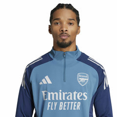 Arsenal 2025/26 AEROREADY Raglan Quarter-Zip Training Top - Adidas Light Blue