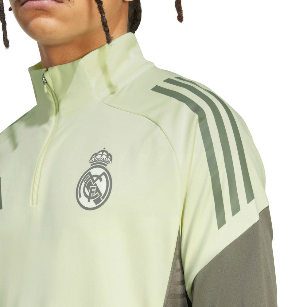 Real Madrid 2025/26 AEROREADY Raglan Quarter-Zip Training Pullover - Adidas Green