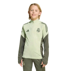 Real Madrid Youth 2025/26 Training AEROREADY Quarter-Zip Pullover - Adidas Green