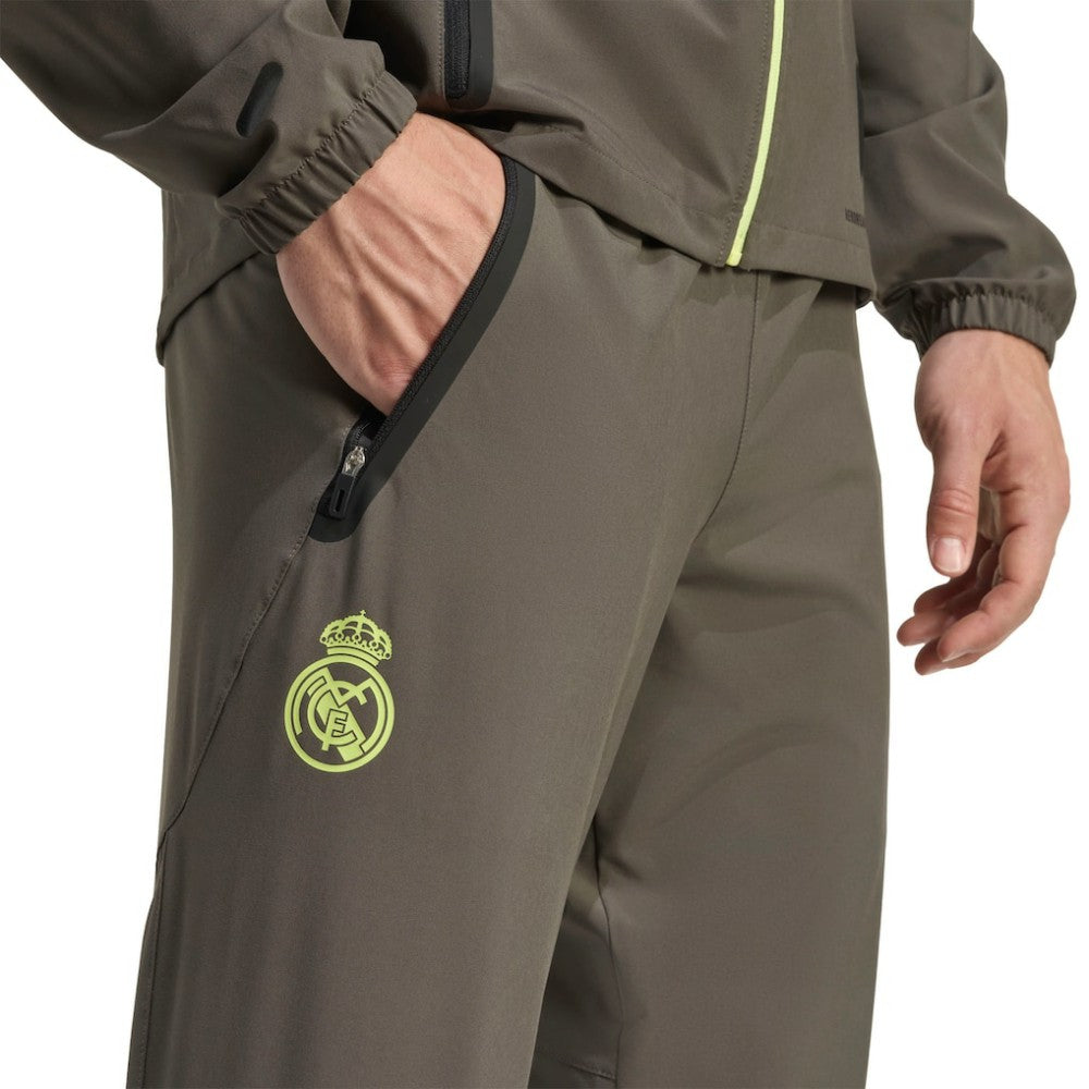 Real Madrid 2025/26 Tiro Vis Tech AEROREADY Travel Pants - Adidas Olive