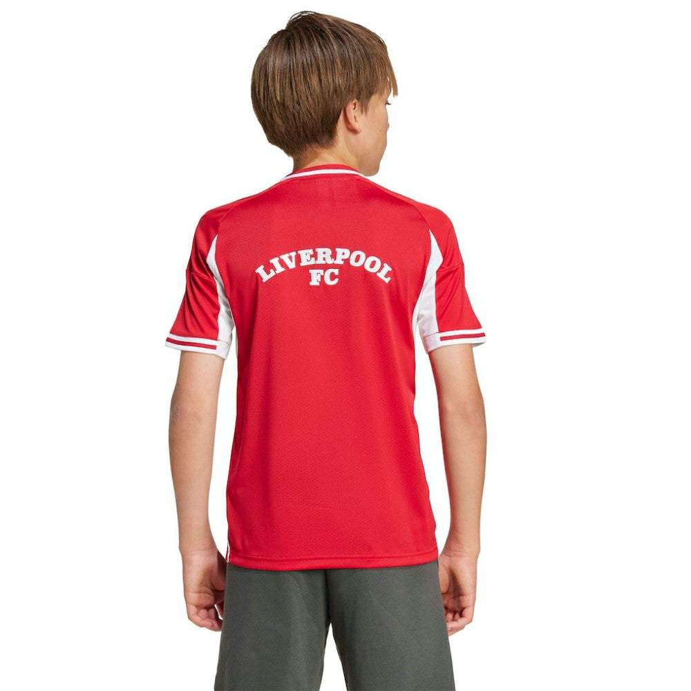 Liverpool Youth Full-Button Baseball Jersey - Adidas Red