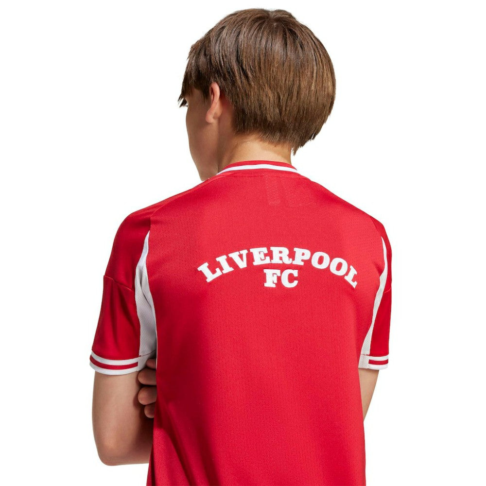 Liverpool Youth Full-Button Baseball Jersey - Adidas Red
