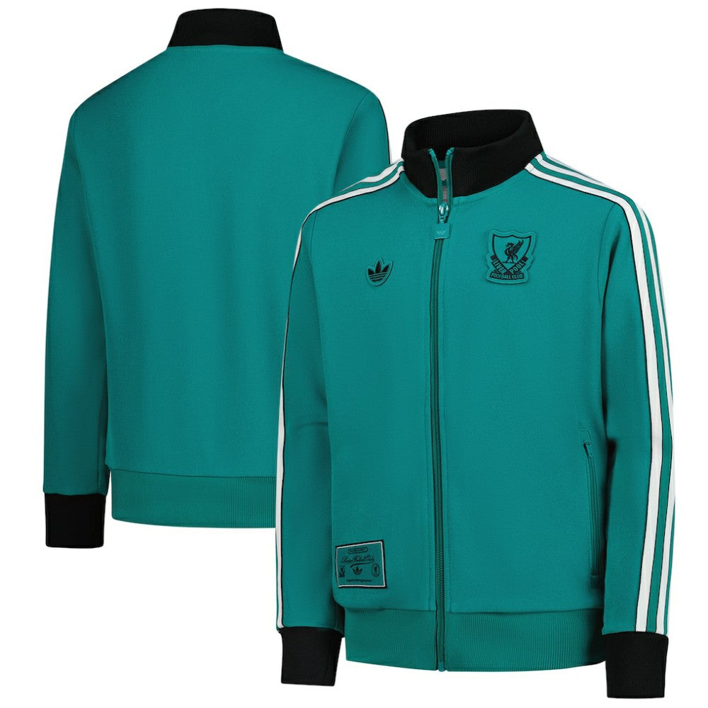 Liverpool Youth Terrace Icons Full-Zip Track Jacket - Adidas Green
