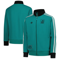 Liverpool Youth Terrace Icons Full-Zip Track Jacket - Adidas Green