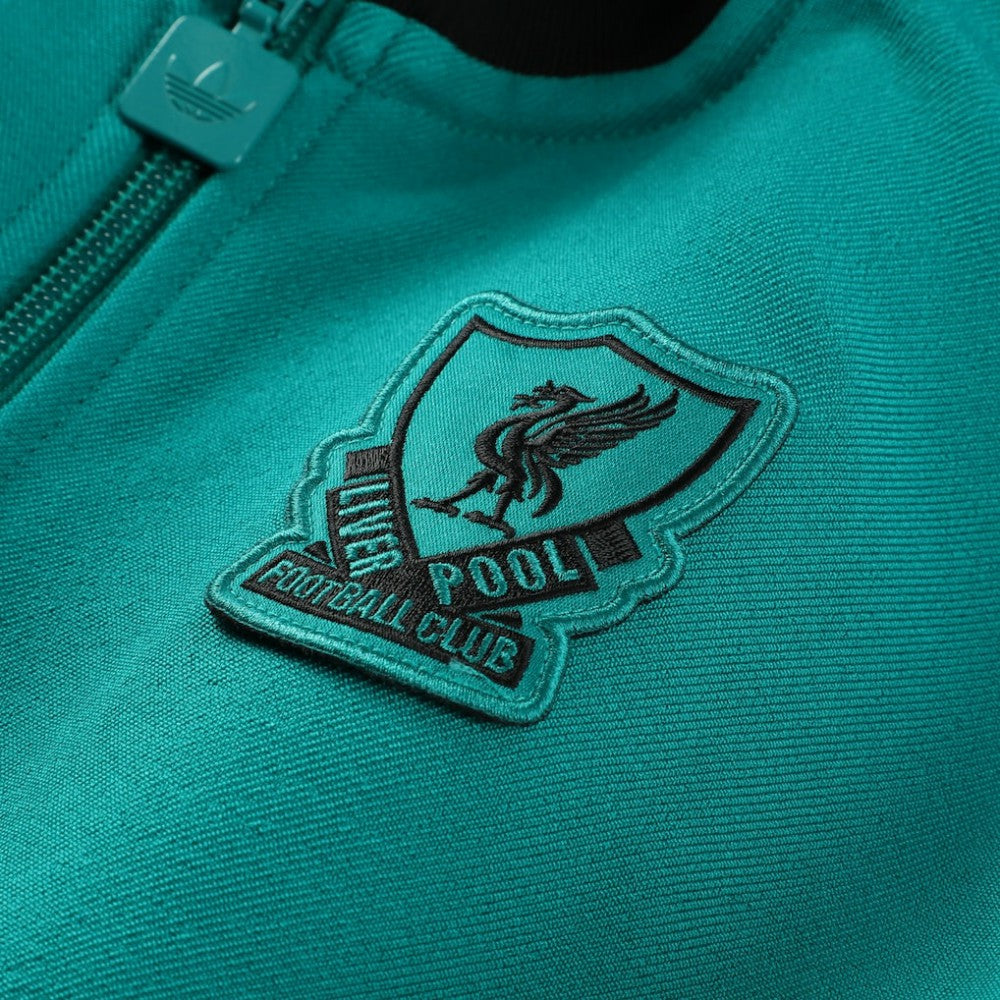 Liverpool Youth Terrace Icons Full-Zip Track Jacket - Adidas Green