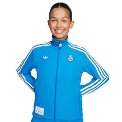 Real Madrid Youth Terrace Icons Full-Zip Track Jacket - Adidas Blue