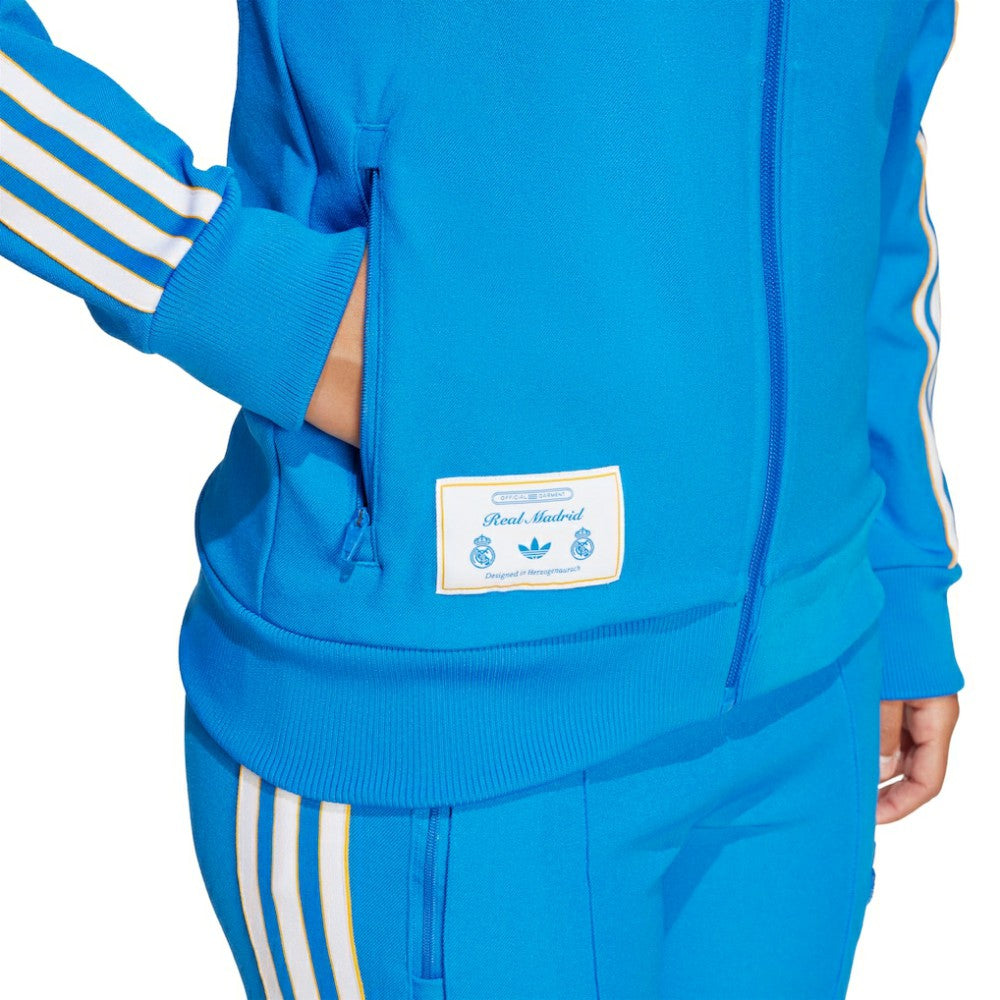 Real Madrid Youth Terrace Icons Full-Zip Track Jacket - Adidas Blue