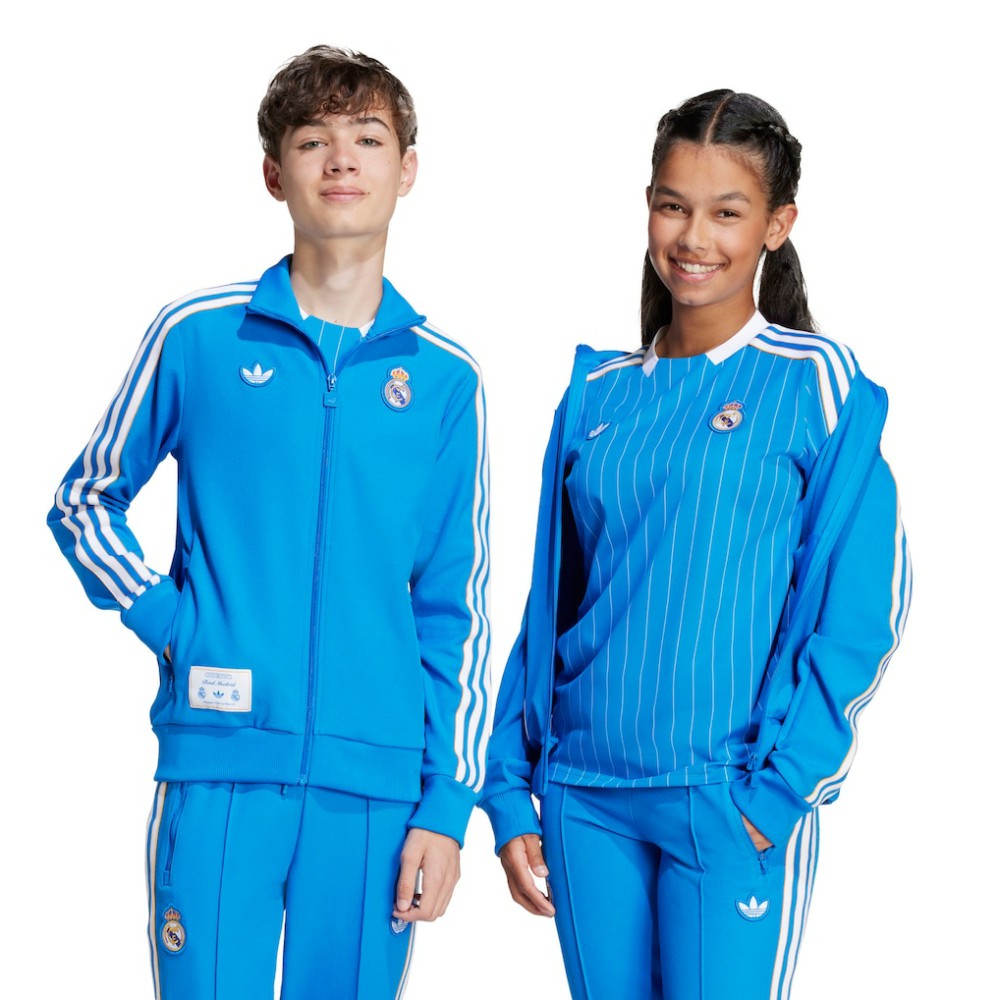 Real Madrid Youth Terrace Icons Full-Zip Track Jacket - Adidas Blue