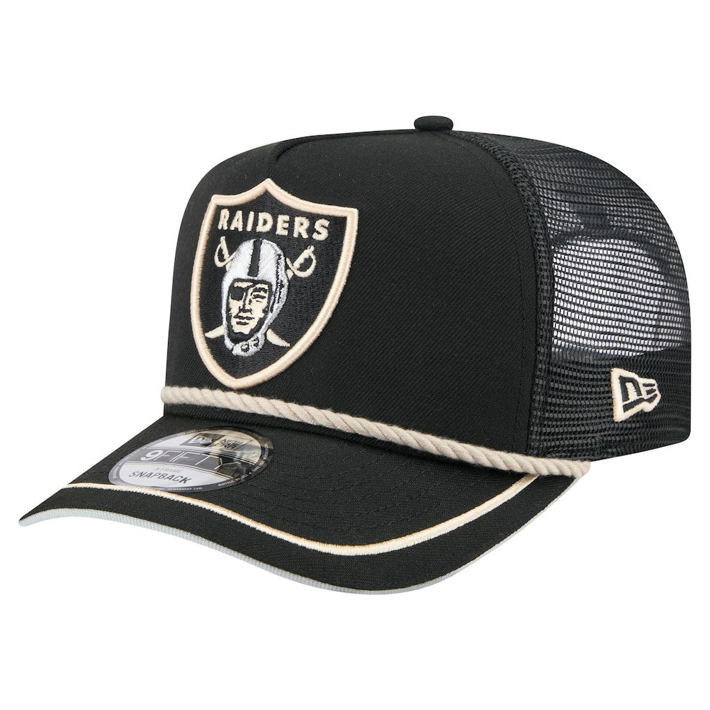 Vintage Team Rope A-Frame Trucker 9FIFTY Snapback Hat - Las Vegas Raiders