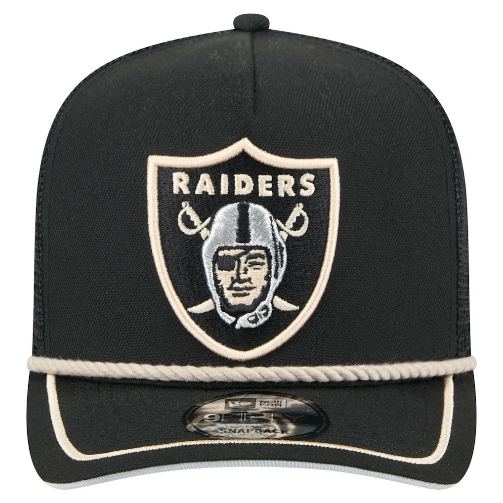 Vintage Team Rope A-Frame Trucker 9FIFTY Snapback Hat - Las Vegas Raiders