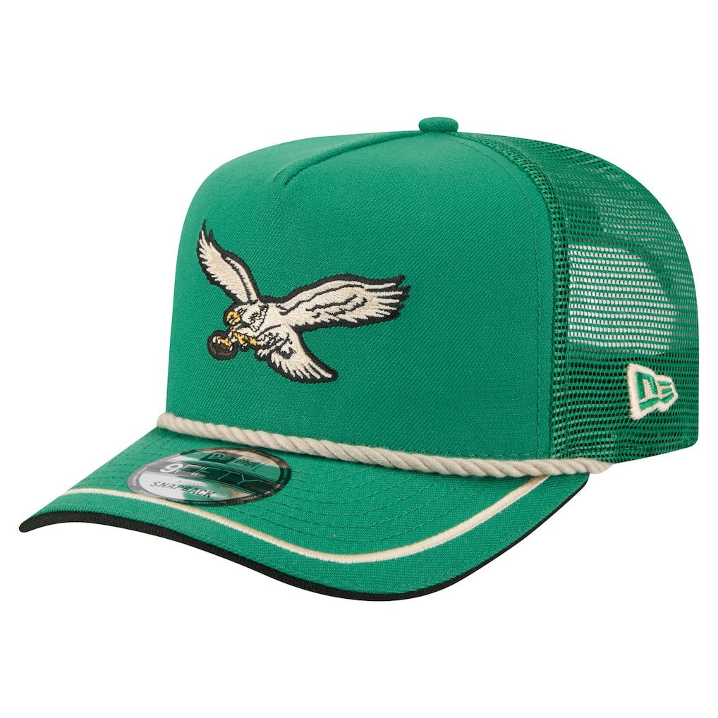 Vintage Team Rope A-Frame Trucker 9FIFTY Snapback Hat - Philadelphia Eagles