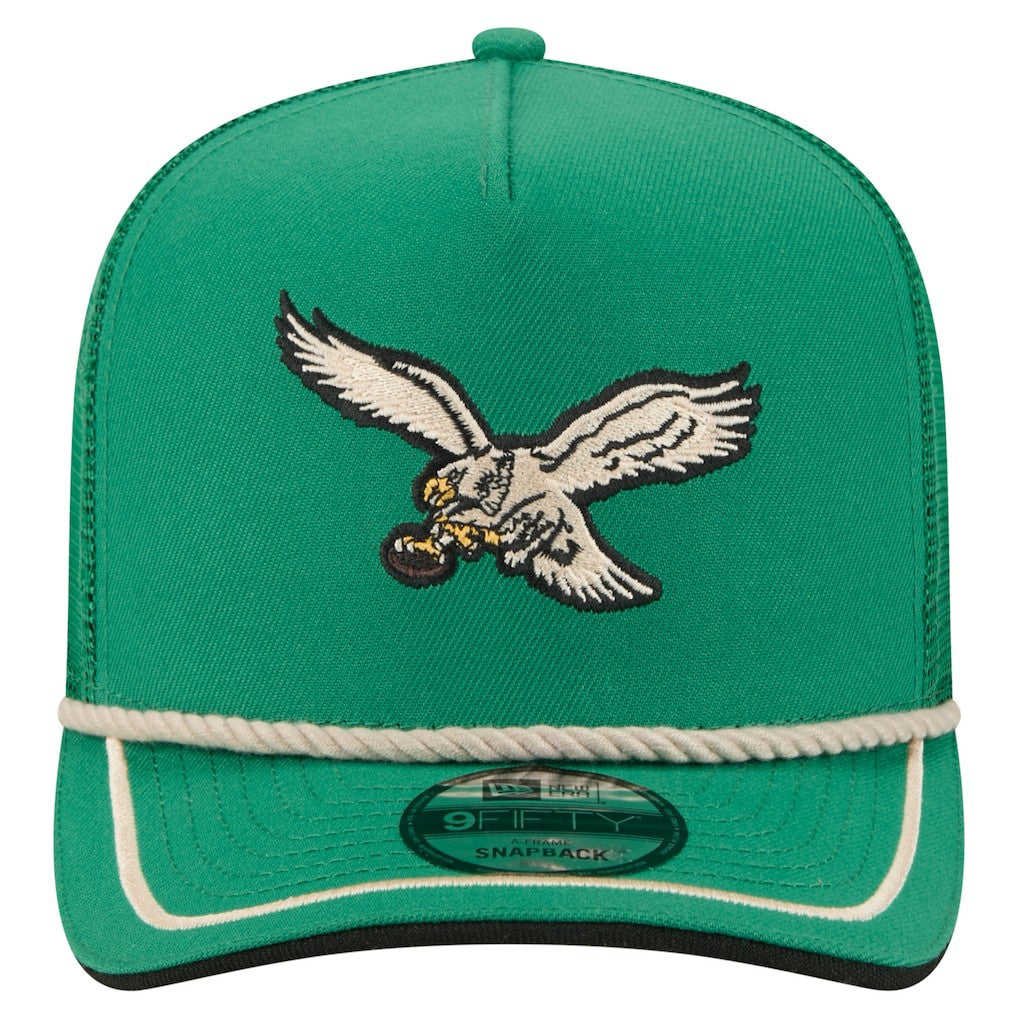 Vintage Team Rope A-Frame Trucker 9FIFTY Snapback Hat - Philadelphia Eagles