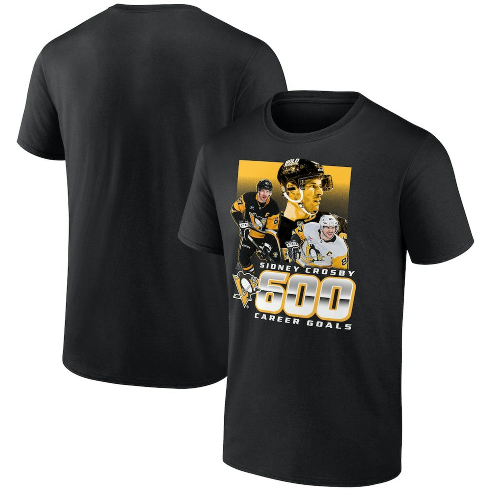 NHL Black Sidney Crosby Pittsburgh Penguins 600 Career Goals T-Shirt