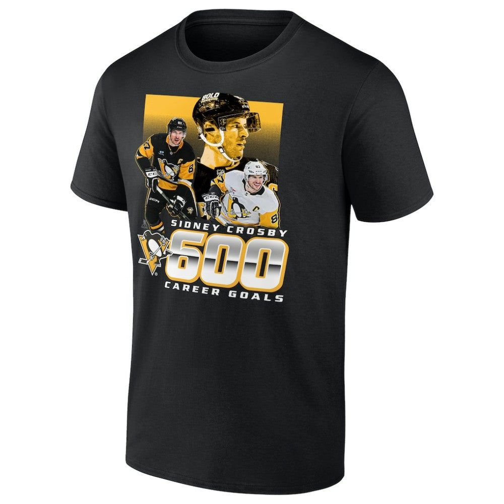 NHL Black Sidney Crosby Pittsburgh Penguins 600 Career Goals T-Shirt