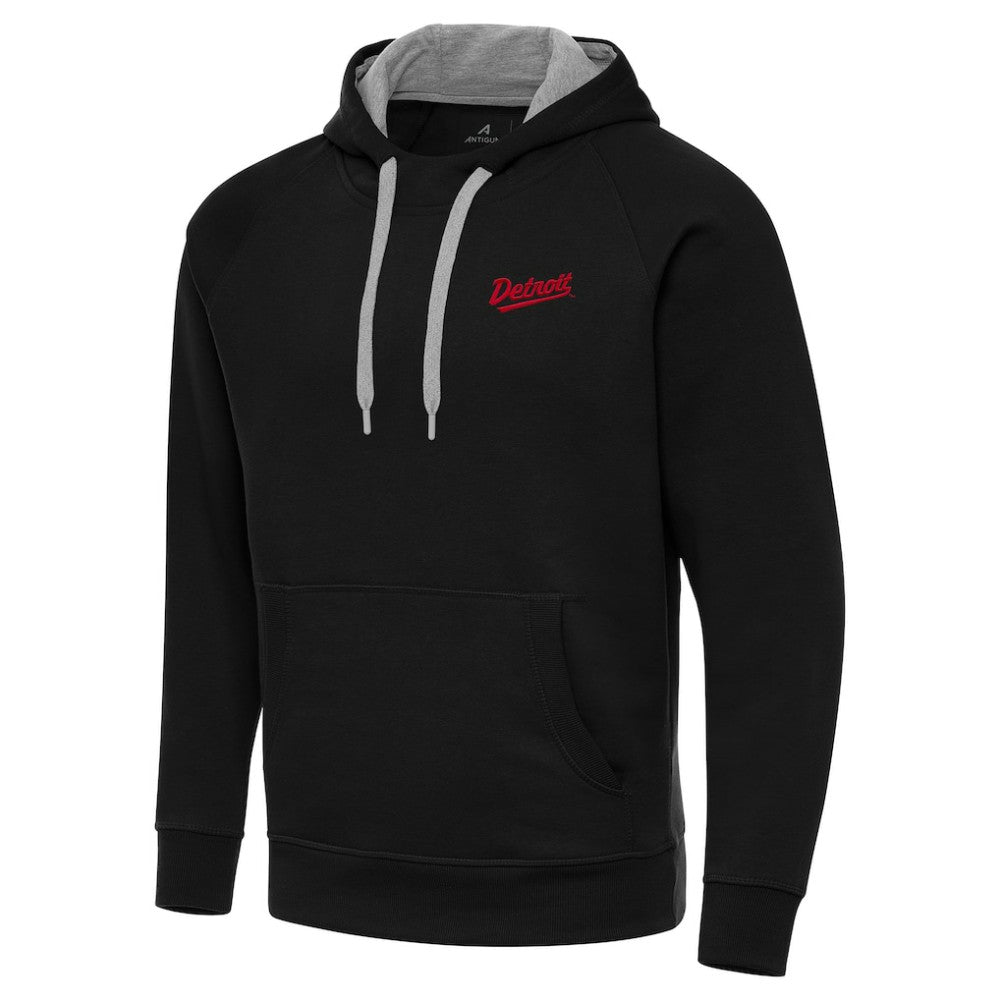 NHL Black Detroit Red Wings Antigua 2025 NHL Stadium Series Victory Pullover Hoodie