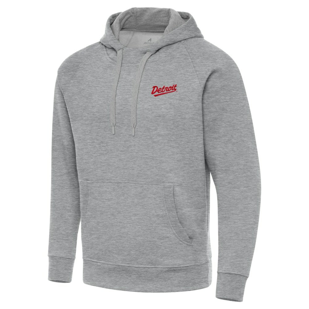 NHL Heather Gray Detroit Red Wings Antigua 2025 NHL Stadium Series Victory Pullover Hoodie