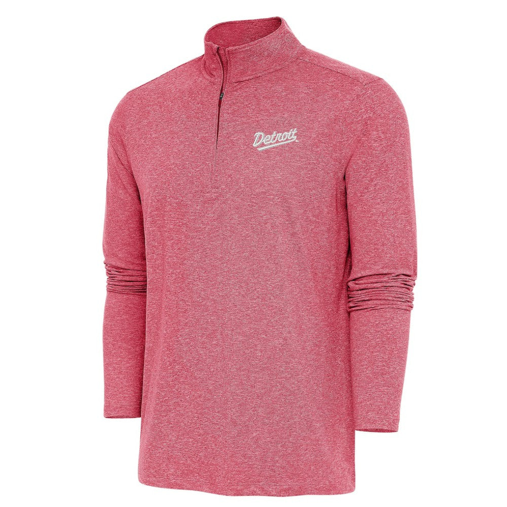 NHL Heather Red Detroit Red Wings Antigua 2025 NHL Stadium Series Hunk Quarter-Zip Jacket