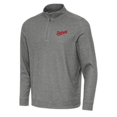 NHL Heather Black Detroit Red Wings Antigua 2025 NHL Stadium Series Subtle Quarter-Zip Top