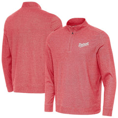 NHL Heather Red Detroit Red Wings Antigua 2025 NHL Stadium Series Subtle Quarter-Zip Top