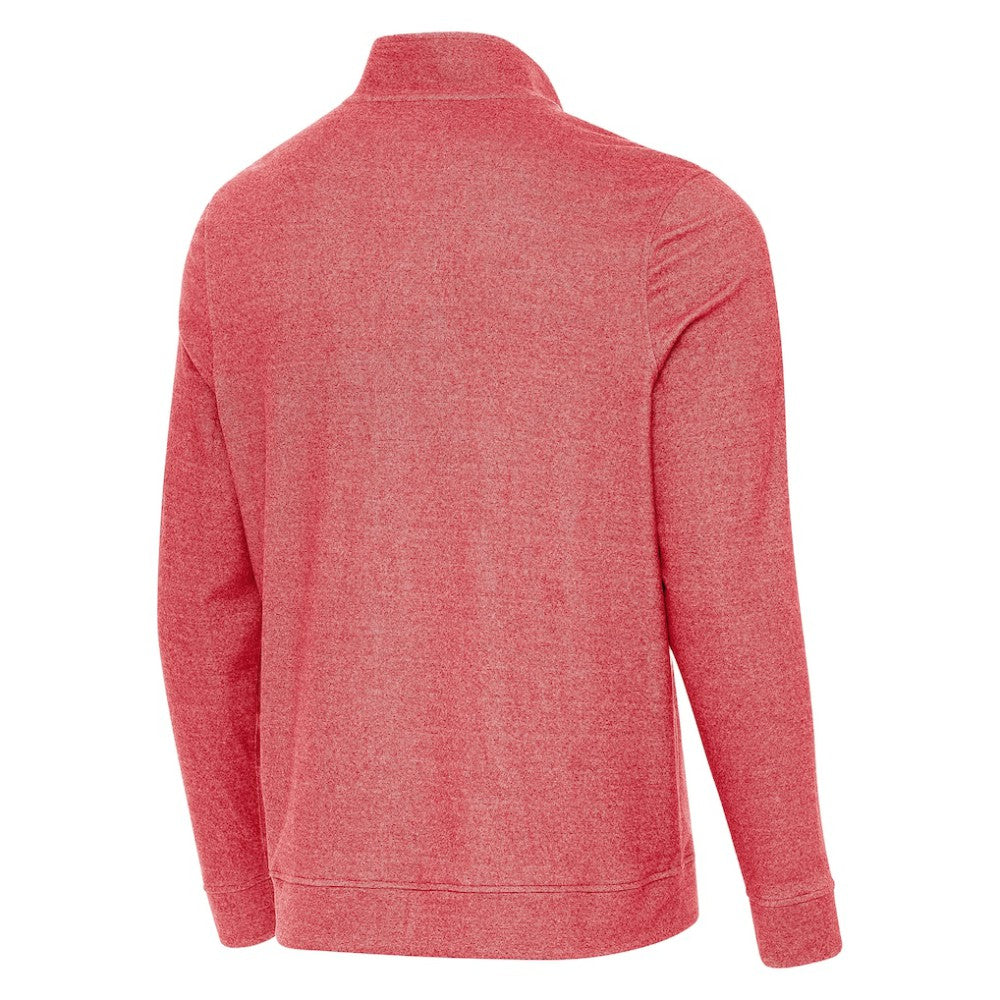 NHL Heather Red Detroit Red Wings Antigua 2025 NHL Stadium Series Subtle Quarter-Zip Top
