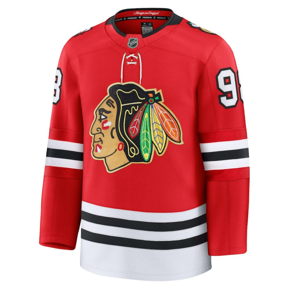 NHL Red Connor Bedard Chicago Blackhawks Fanatics Centennial Premium Player Jersey
