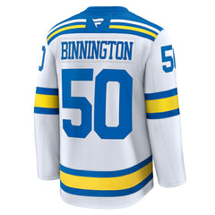NHL White Jordan Binnington St. Louis Blues Fanatics Away Premium Player Jersey