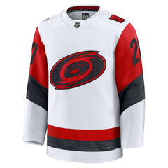 NHL White Sebastian Aho Carolina Hurricanes Fanatics Away Premium Jersey