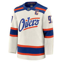 NHL Light Beige Connor McDavid Edmonton Oilers Fanatics Alternate Premium Jersey