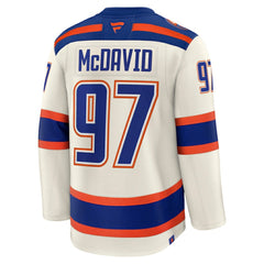 NHL Light Beige Connor McDavid Edmonton Oilers Fanatics Alternate Premium Jersey