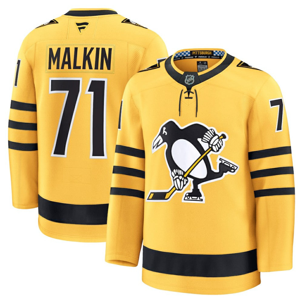 NHL Gold Evgeni Malkin Pittsburgh Penguins Fanatics Alternate Premium Player Jersey