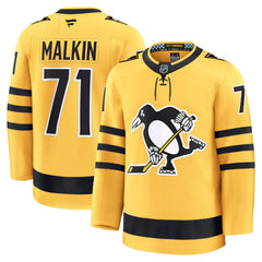 NHL Gold Evgeni Malkin Pittsburgh Penguins Fanatics Alternate Premium Player Jersey