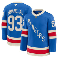 NHL Blue Mika Zibanejad New York Rangers Fanatics Centennial Premium Jersey