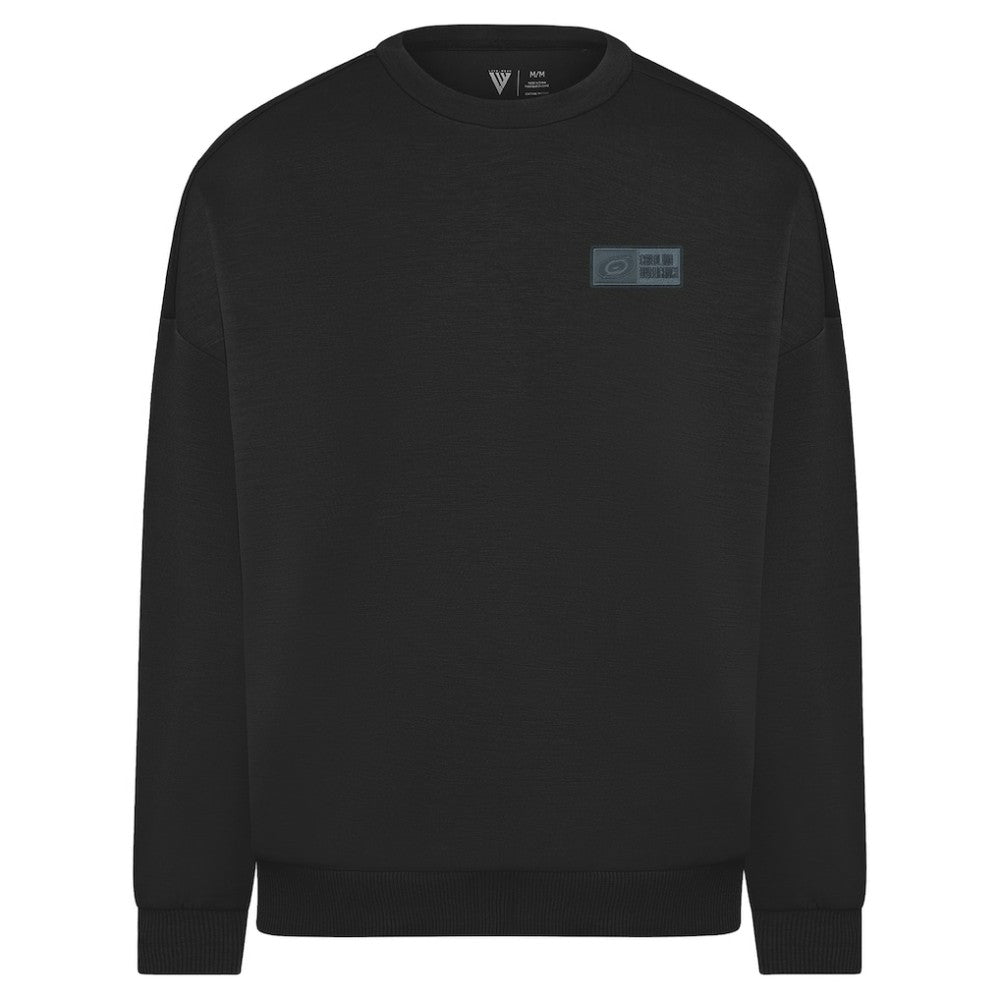 NHL Black Carolina Hurricanes Levelwear Luxe Signature Lineage Tri-Blend Pullover Sweatshirt